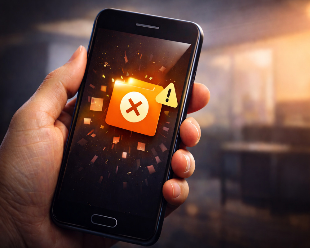 Aplicativo fechando sozinho no celular com erro na tela e aviso de falha