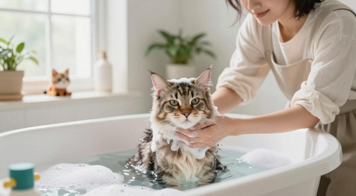 banho em gatos sem estresse