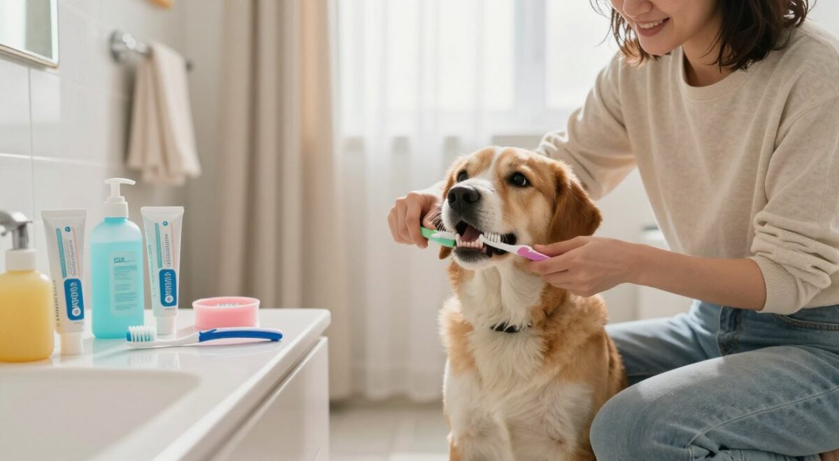 escovação dos dentes dos pets